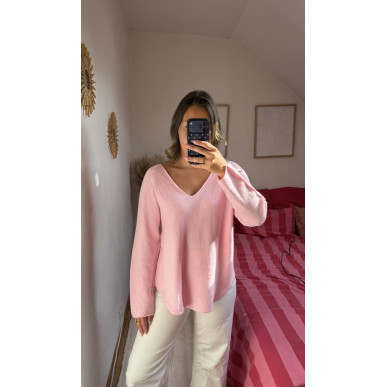 Pull Jeanne rose