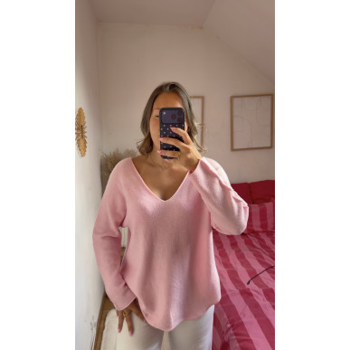 Pull Jeanne rose